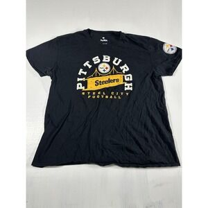 Fanatics Pittsburgh Steelers Black Short Sleeve T-shirt Steel City Graphic XL
